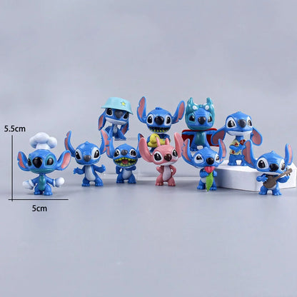 STITCH KIT COM 10 MINIATURAS STITCH 5 CM BONECOS ACTION FIGURE
