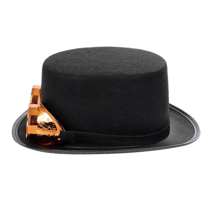 Chapéu steampunk fedora adulto, acessórios de fantasia punk gótico goth steampunk