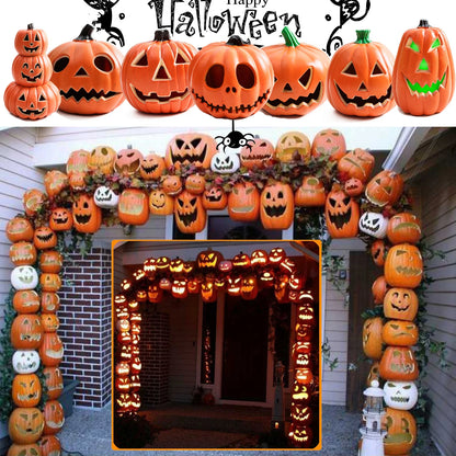 Luzes de abóbora, lanterna de abóbora, abóbora de Halloween, luz noturna LED e abóbora