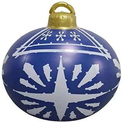 Bola de Natal inflável Genérica de PVC para Áreas Externas, Enfeite Árvore Natal 60cm