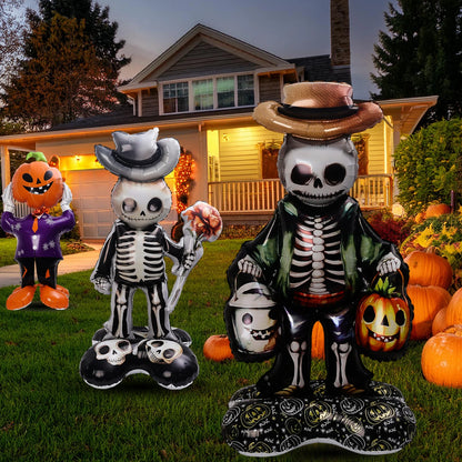 6 Pés Halloween inflável corpo caveira decoração ao ar livre inflável quintal corpo caveira