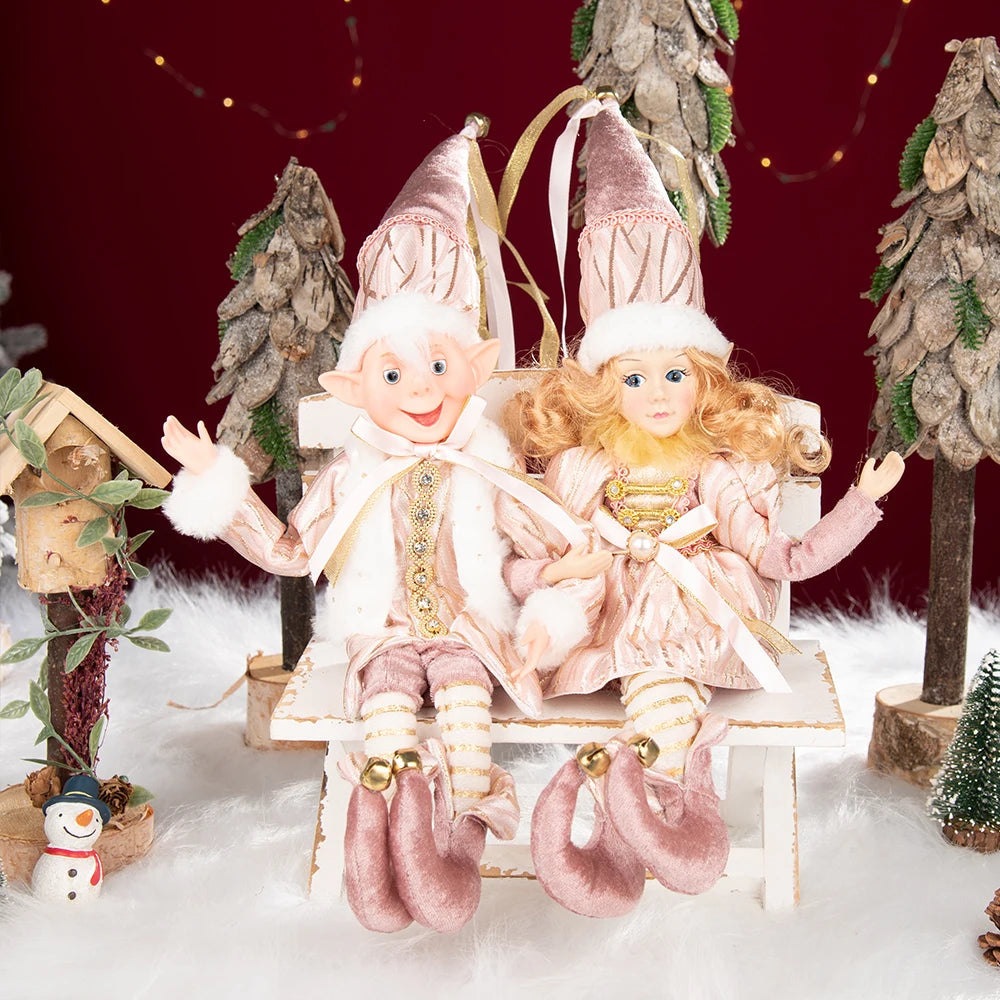 Bonecos de Elfo de Natal, 45cm Macios e Adoráveis enfeites Árvore de Natal Elfos Árvore Natal