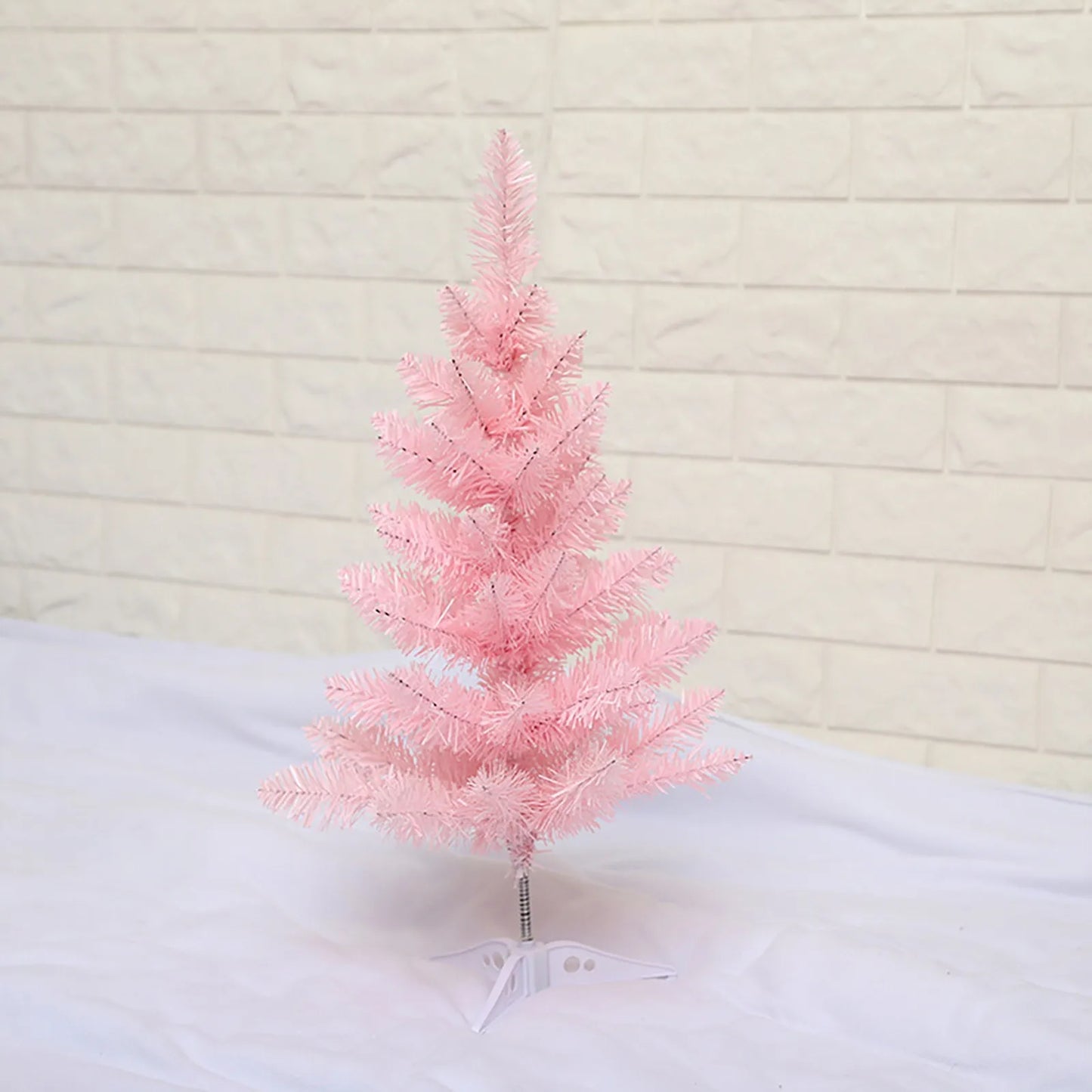 Árvore de Natal Rosa Mini Árvore de Natal de 1,6 m, Pontas de Ramo de PVC, Rosa Cerejeira