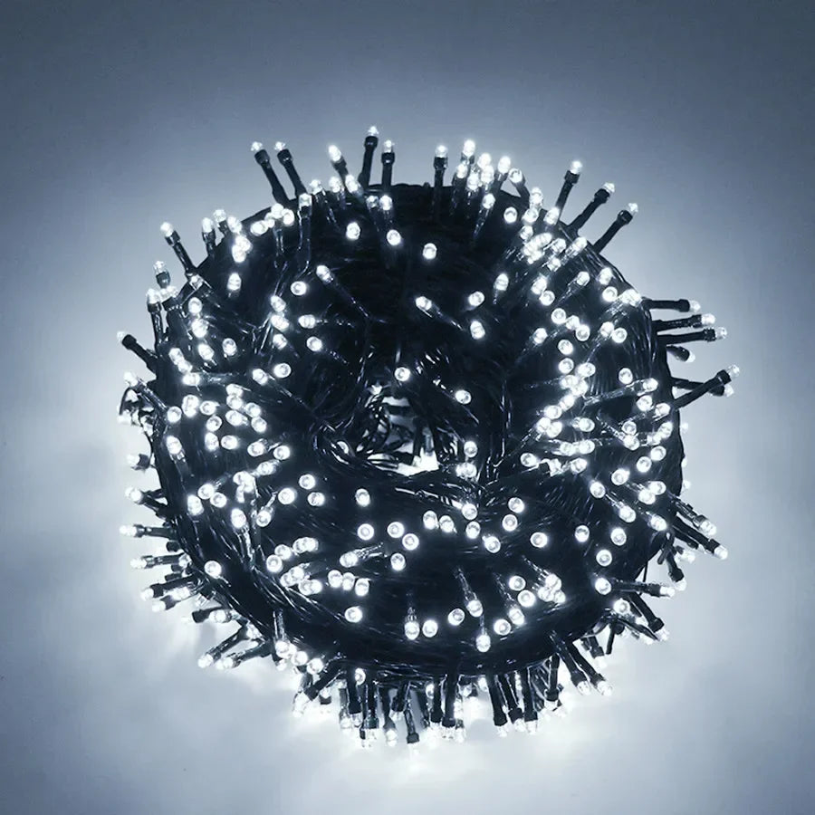 Luzes de Natal, Luzes de Natal de Baixa Voltagem de 98,4 pés, 100M LEDs - com Adaptador
