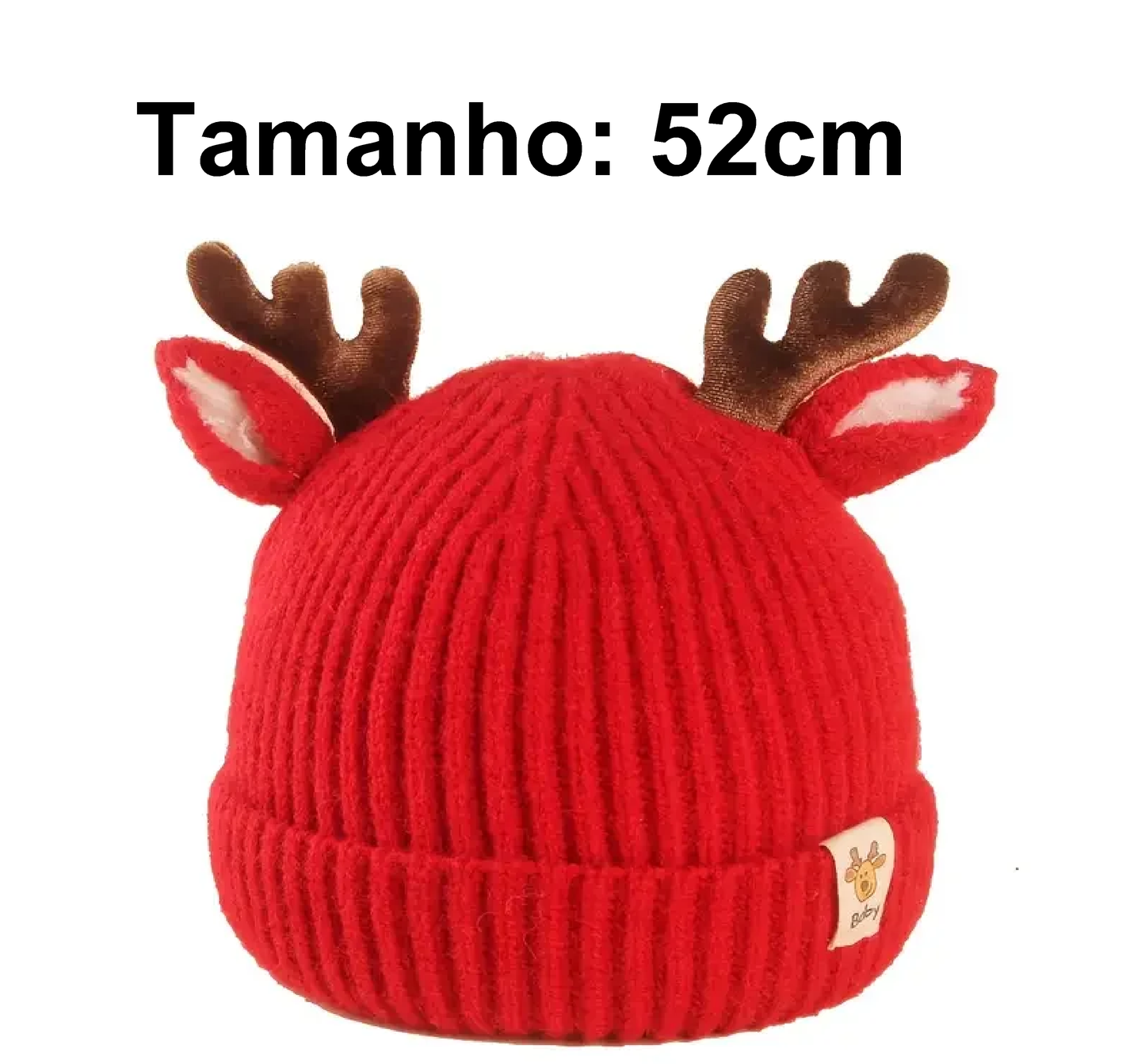 Gorro infantil de tricô para inverno, gorro macio e quente para bebês com chifre