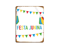 Carregar imagem no visualizador da galeria, Placa Moldura Festa Junina Julina São João
