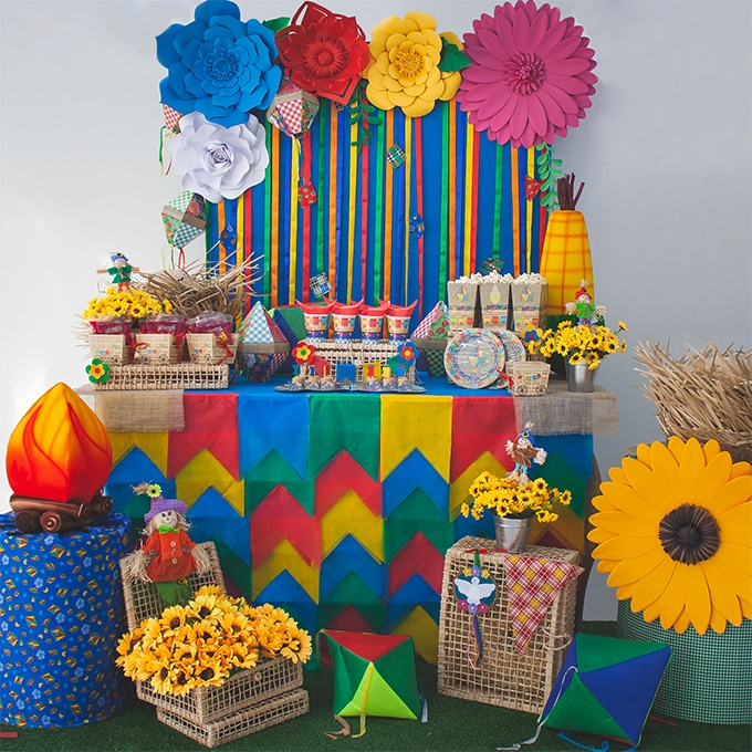 Espantalho Festa Junina Decorativo de Mesa - 55x25CM