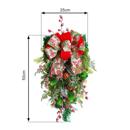 Guirlanda De Porta E Laços Enfeite De Natal
