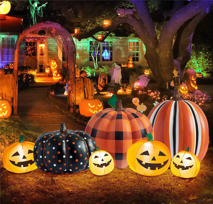 Decoração infláveis para ambientes externos de Halloween, decoração abóboras