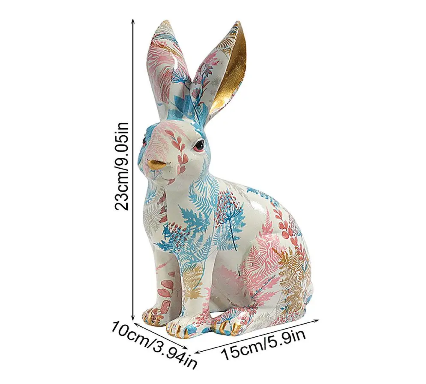 Escultura criativa realista coelho, Resina Decoração, Coelhinho da Páscoa, Ornamento