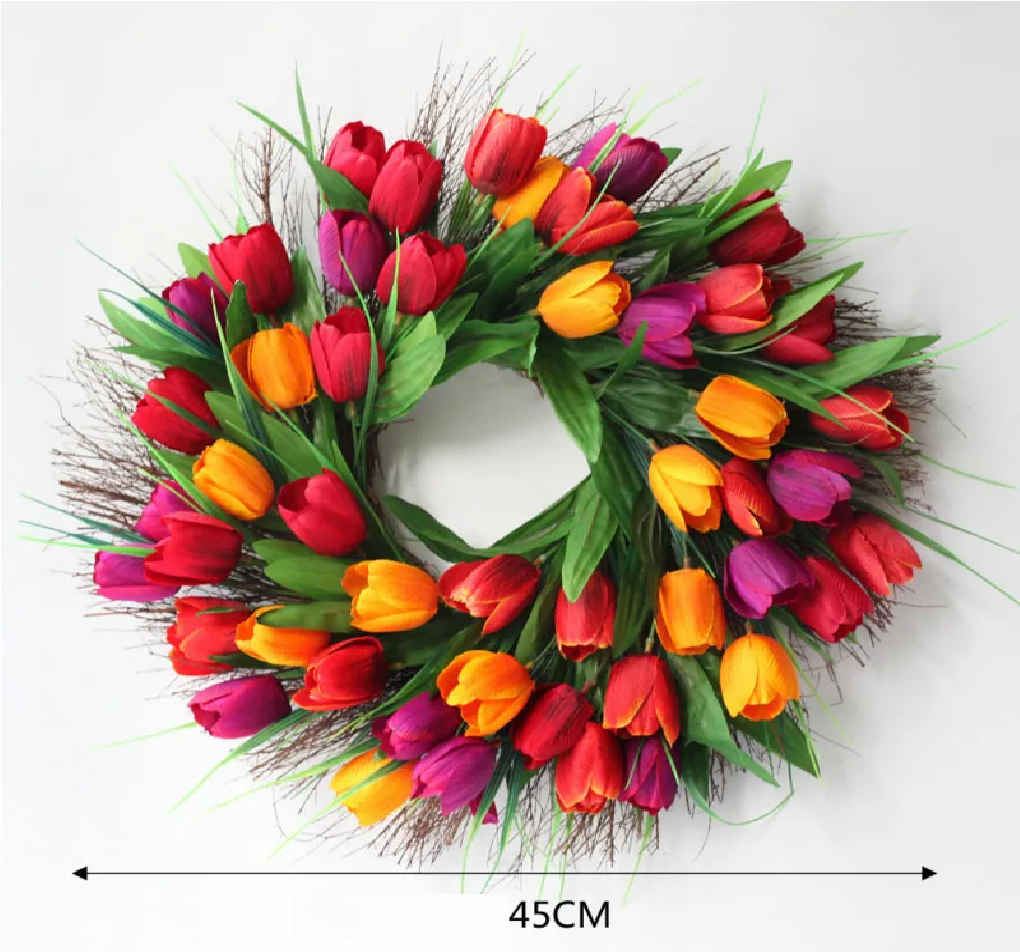 Coroa De Tulipas Do Dia Das Mães | Decoração De Portas