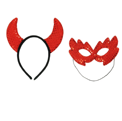 Conjunto De Acessórios Carnaval Festas Diabinho COM/ Paete