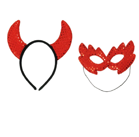 Conjunto De Acessórios Carnaval Festas Diabinho COM/ Paete