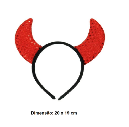 Conjunto De Acessórios Carnaval Festas Diabinho COM/ Paete