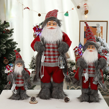 Carregar imagem no visualizador da galeria, Decorações de natal, boneca de pelúcia do papai noel, apresenta estatuetas
