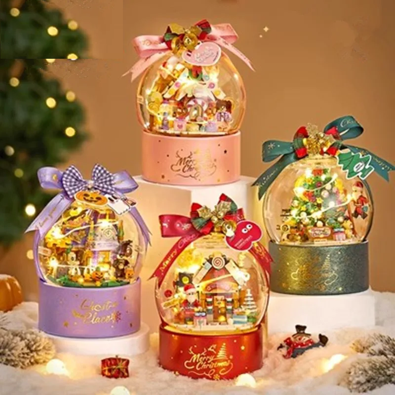 Globo De Neve De Natal, Estatueta De Casa De Vila