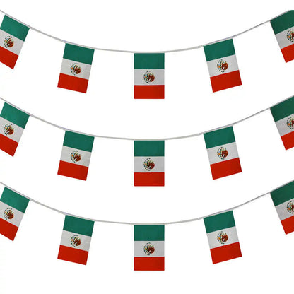 Bandeirinhas Copa do Mundo Cordão de bandeira do México de 1,5 m, 24 peças (México)