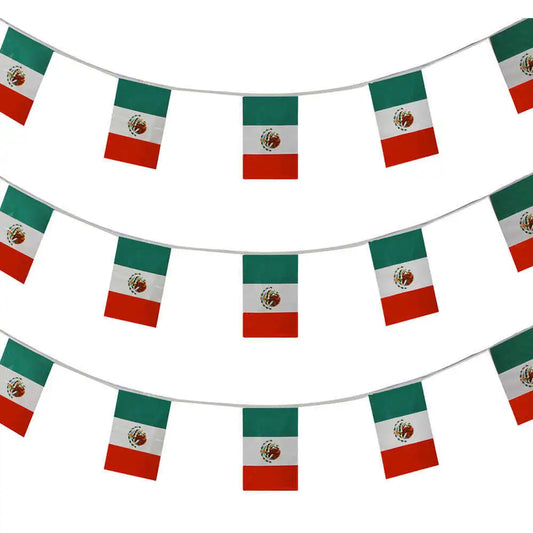 Bandeirinhas Copa do Mundo Cordão de bandeira do México de 1,5 m, 24 peças (México)