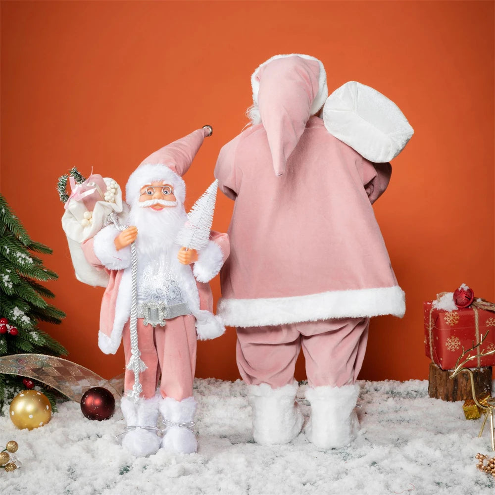 Boneco papai noel rosa 60cm