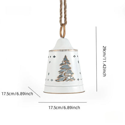 Sinos Decorativos de Natal em Ferro Forjado Resistente com Acabamento Rústico 29cm*11.42 Pol.