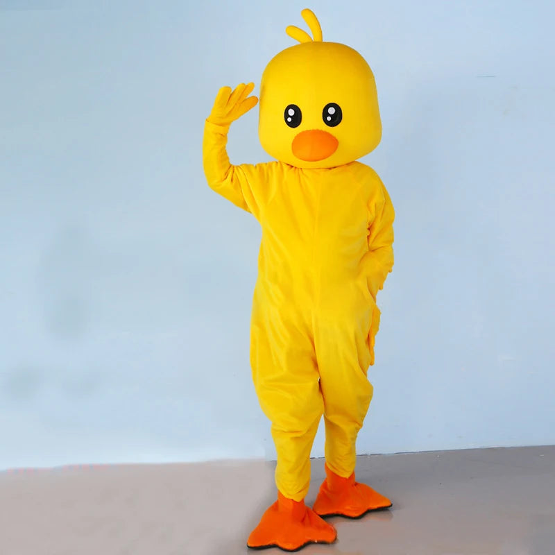 Fantasia Adulto Pintinho Amarelinho Amarela - Terno de Pintinho Amarelo de Corpo Inteiro Adulto