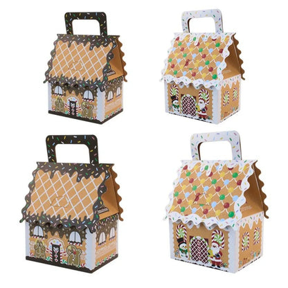 Caixa de presente, 10 caixas de papel com design de casa fofa para doces, presentes natal