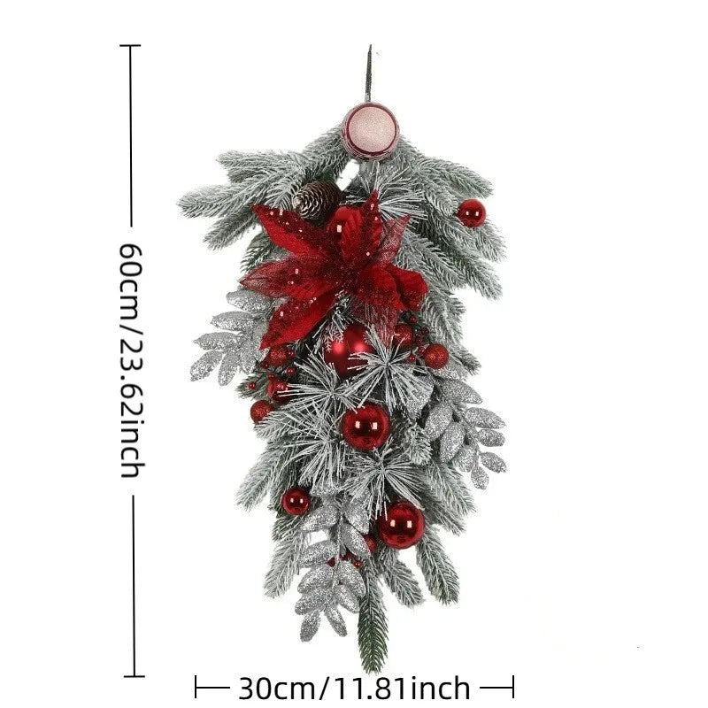 Guirlanda de Natal artificial Corona Natal Artificial 60 cm Vermelho