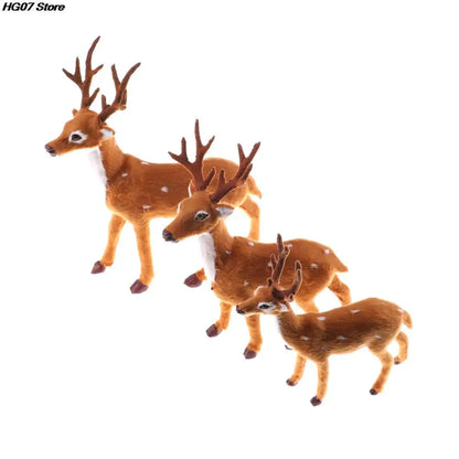Rena decorativa Natal Miniatura de Rena de Natal em Pelúcia para Decoração de Jardim