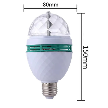 Lâmpada LED Colorida Natal Globo Giratório com Luzes para Festas RGB 3W-6W Bivolt E27