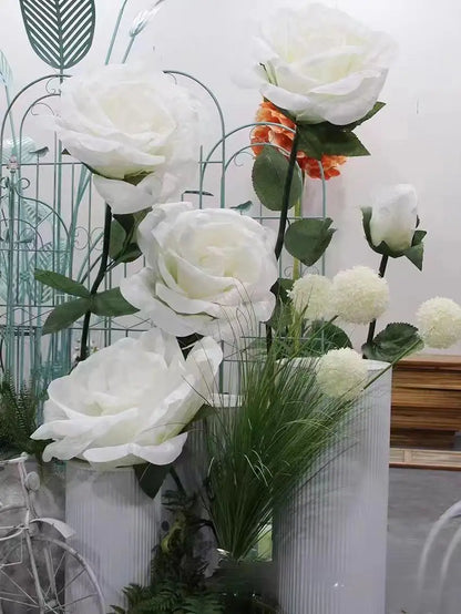 Gigante papoula flor de papel artificial cenário decoração flores artificiais qualidade