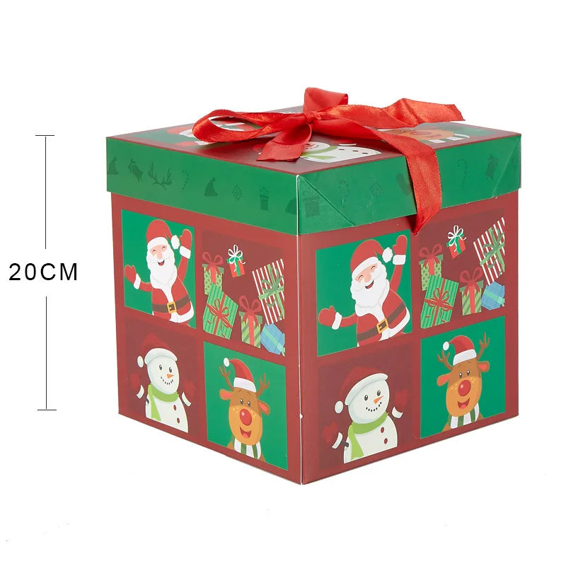 Caixas Natal Lindas 3 Caixas de Presente de Natal com Tampa e Caixas de Natal