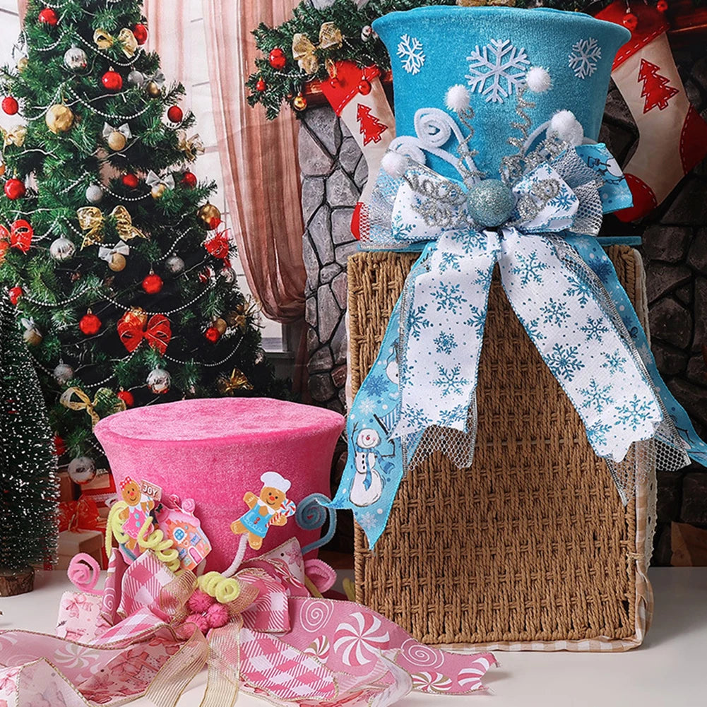 Topo de Árvore de Natal Chapéu de Árvore de Natal de Bengala Doce, Chapéu de Topo de Árvore Vermelho
