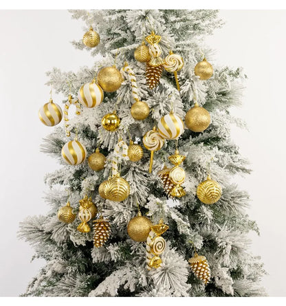 Bola de natal 36 peças enfeites de bola de Natal em formato especial, decoração de festa