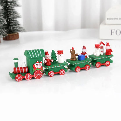 Trenzinho de Natal de Madeira Enfeite Decorativo de Mesa Mdf 25cm