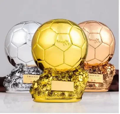 Bola de Copa do Mundo Futebol Dourado Personalizável Troféu Copa Mundo Troféu Futebol