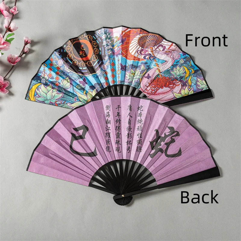 Leque de mão chinês leque dobrável chinês decoração da cultura chinesa decoração retrô