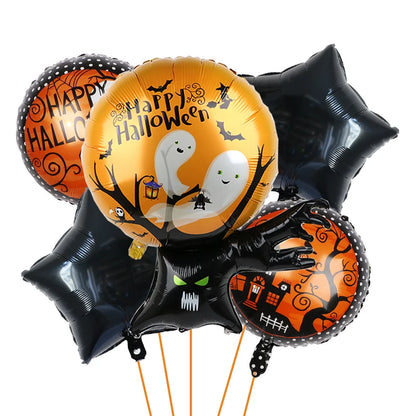 Decoração de balões de Halloween | Decoração de balão de aranha de abóbora Halloween