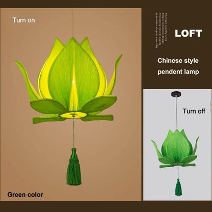 Transforme seu espaço em um oásis de tranquilidade com o lustre de lótus aprecia o charme da Ásia