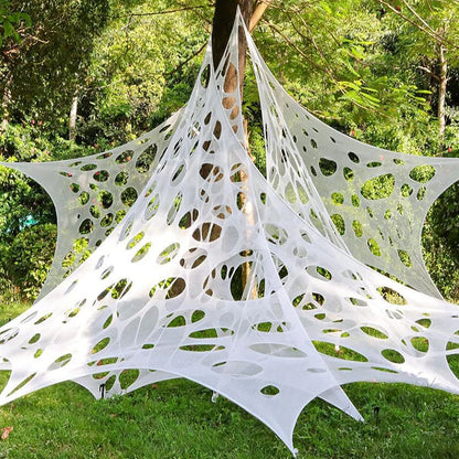 Decorações de teia de aranha para o dia das bruxas ao ar livre – Decoração de teia aranha
