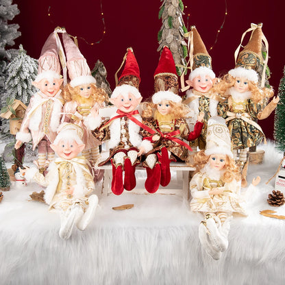 Bonecos de Elfo de Natal, 45cm Macios e Adoráveis enfeites Árvore de Natal Elfos Árvore Natal