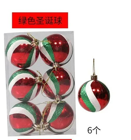 Enfeites de natal criativos bola de natal de plástico pendurado pingente casa decoração