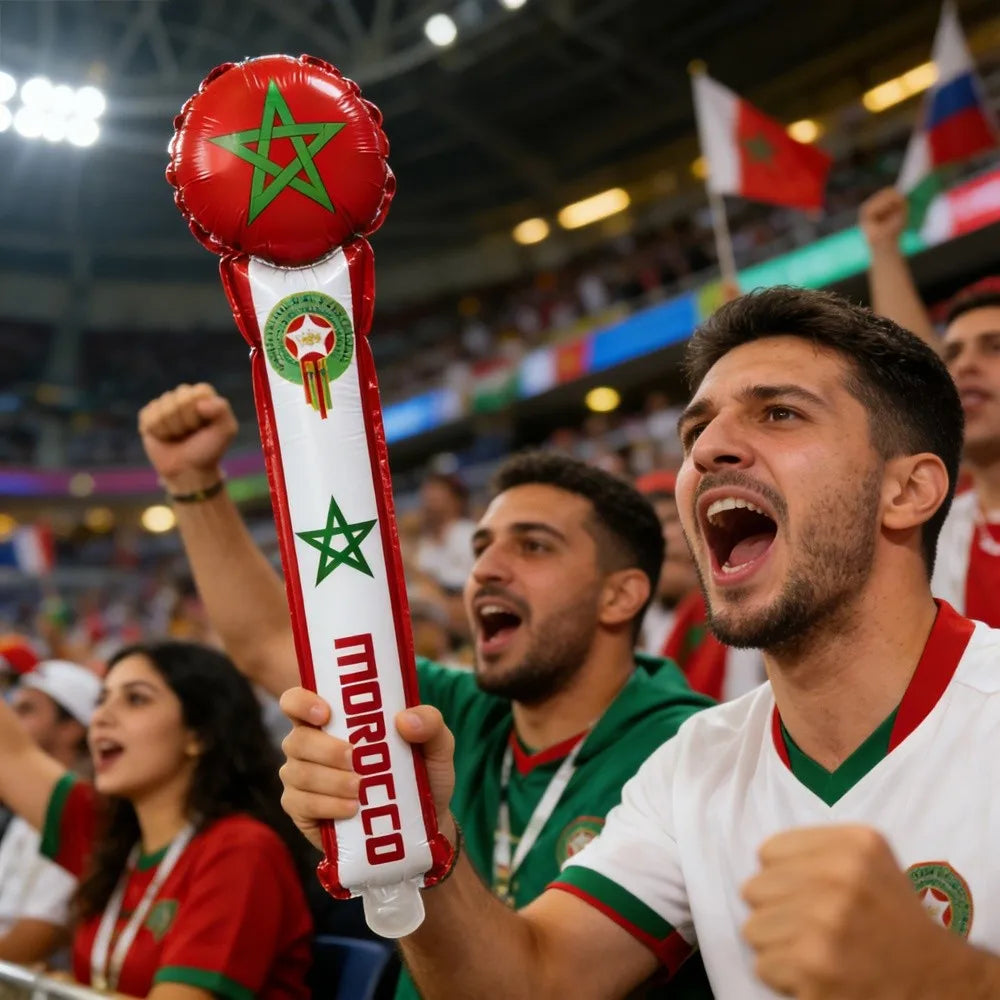 Balões Bastões Reutilizáveis Alumínio Copa do Mundo 50 Unidades