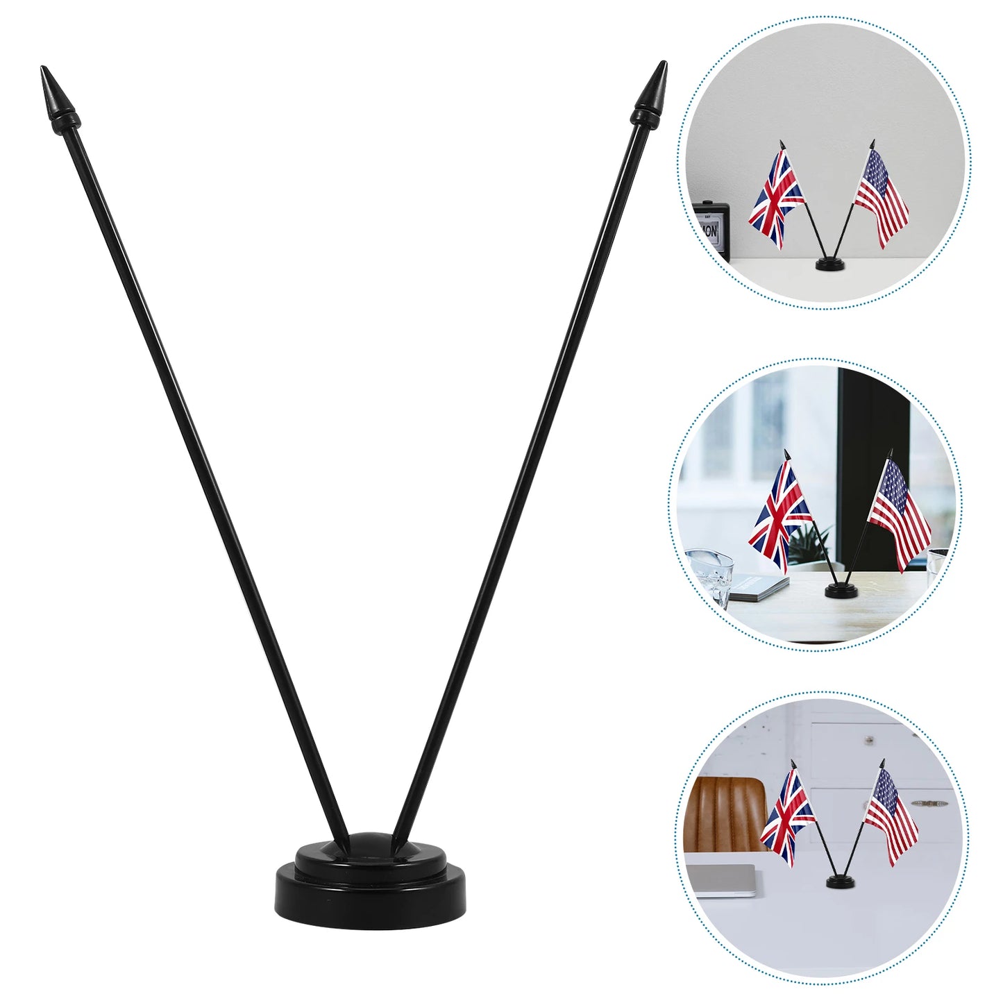 Base de mastro de bandeira resistente Mini suporte de bandeira para bandeiras pequenas