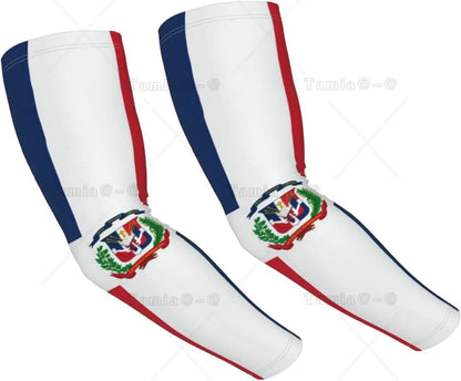 Mangas refrescantes com a bandeira da Brasil, proteção solar, homens e mulheres, ideais