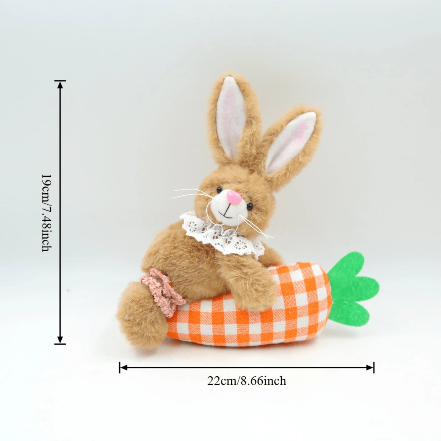 Coelho Páscoa Cenoura Coelhinho de palha da páscoa 22cm  festa arte em pé artesanato