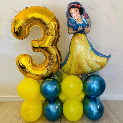 Disney neve branca princesa tema festa balões decoração balões de látex