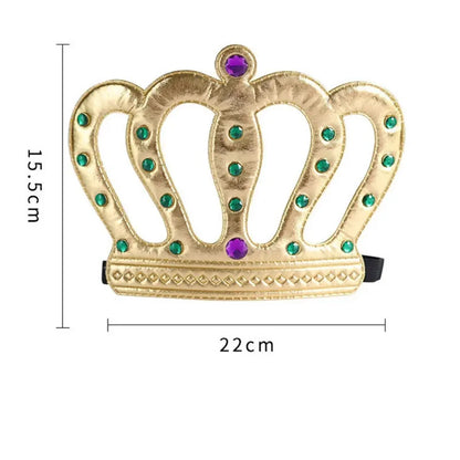 Coroa rei do Dia das Bruxas - Halloween Carnaval | Veludo Medieval Mulheres Homens