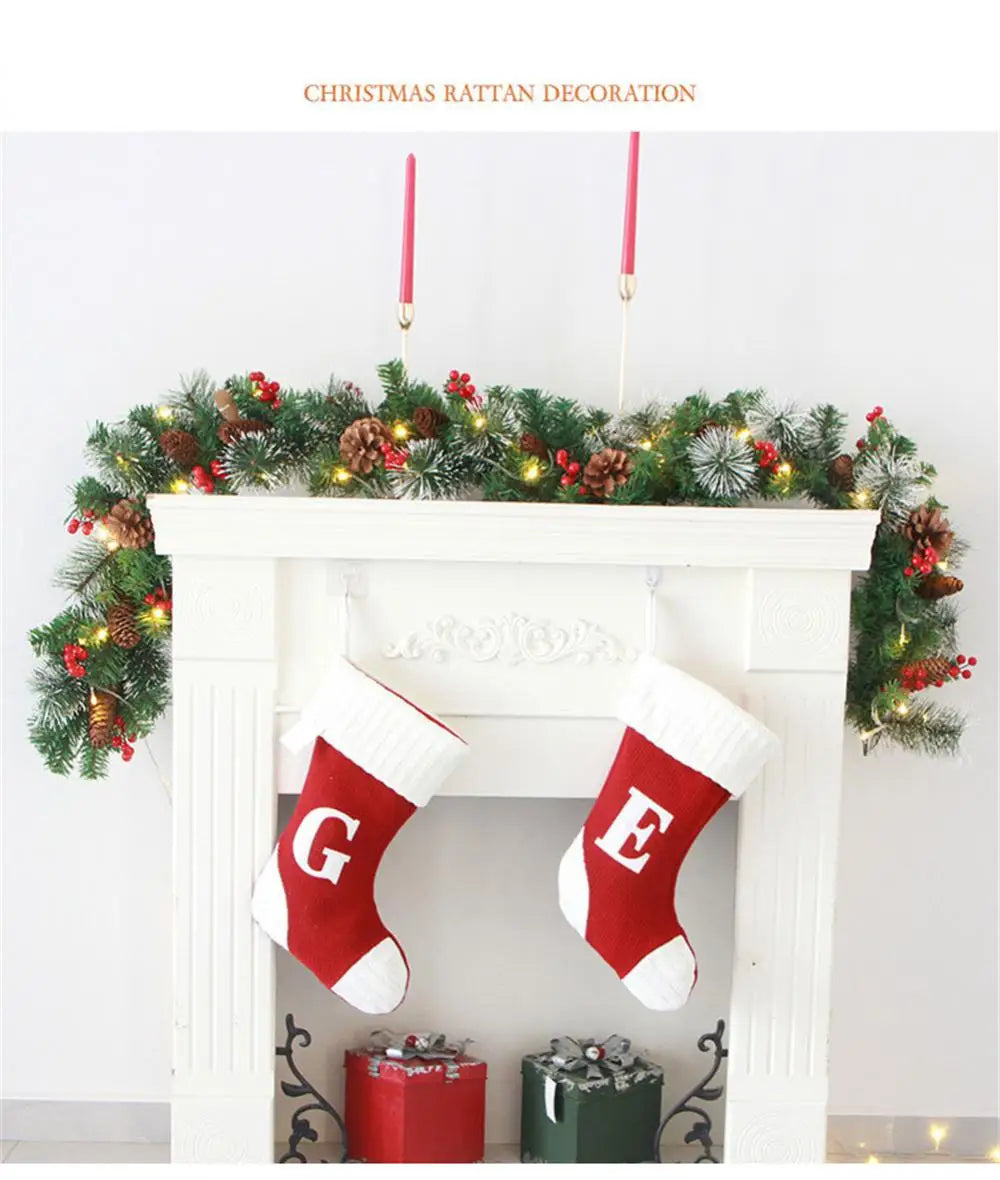 Guirlanda de Natal com luzes, Guirlanda de Natal Guirlanda de toque real de cedro dobrável