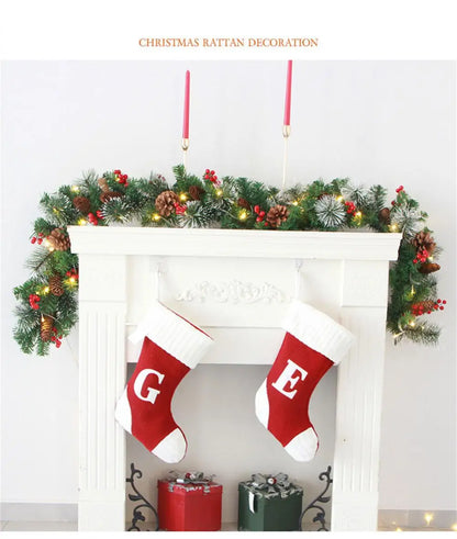 Guirlanda de Natal com luzes, Guirlanda de Natal Guirlanda de toque real de cedro dobrável