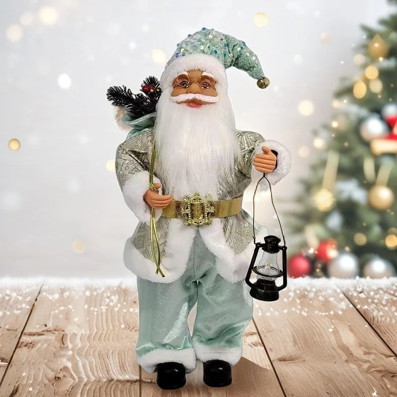 Decoração Natal Papai Noel Papai Noel de 34CM*20CM em pé estátua Papai Noel coleção